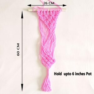Macrame Plant Hanger Pink